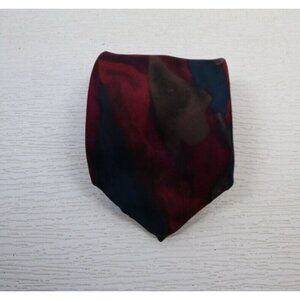 RETRO DESIGN STUDIOS - MEN'S RED AND BLUE MARBLE PRINT TIE - NECK TIE